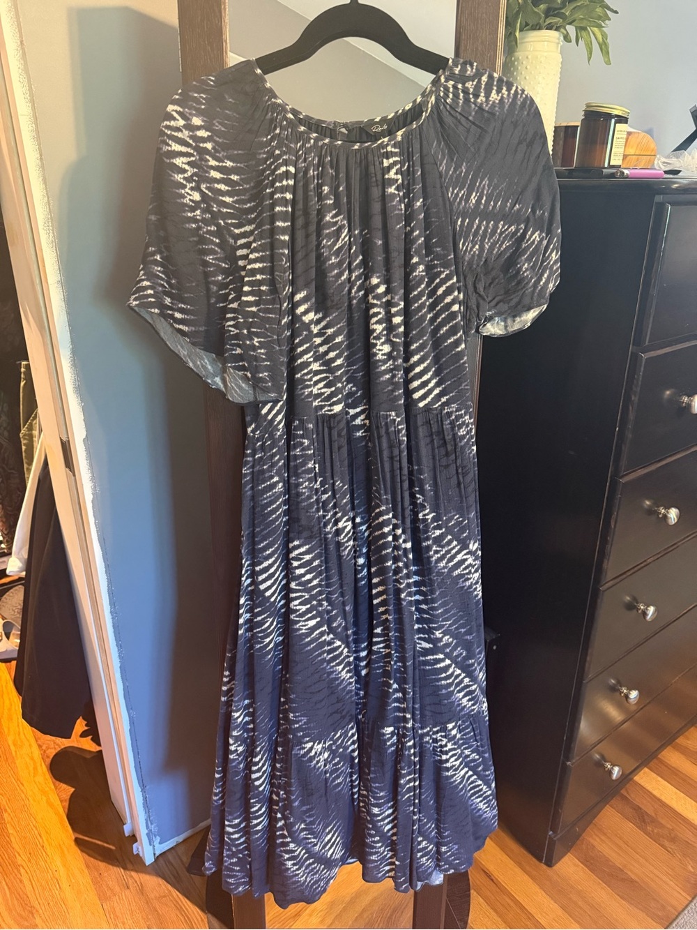 Rails- Navy and White Patterned Midi Dress